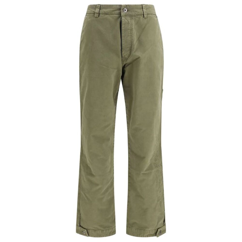 Off-White Men Pantaloni In Cotone Racing Staff Con Gamba Dritta